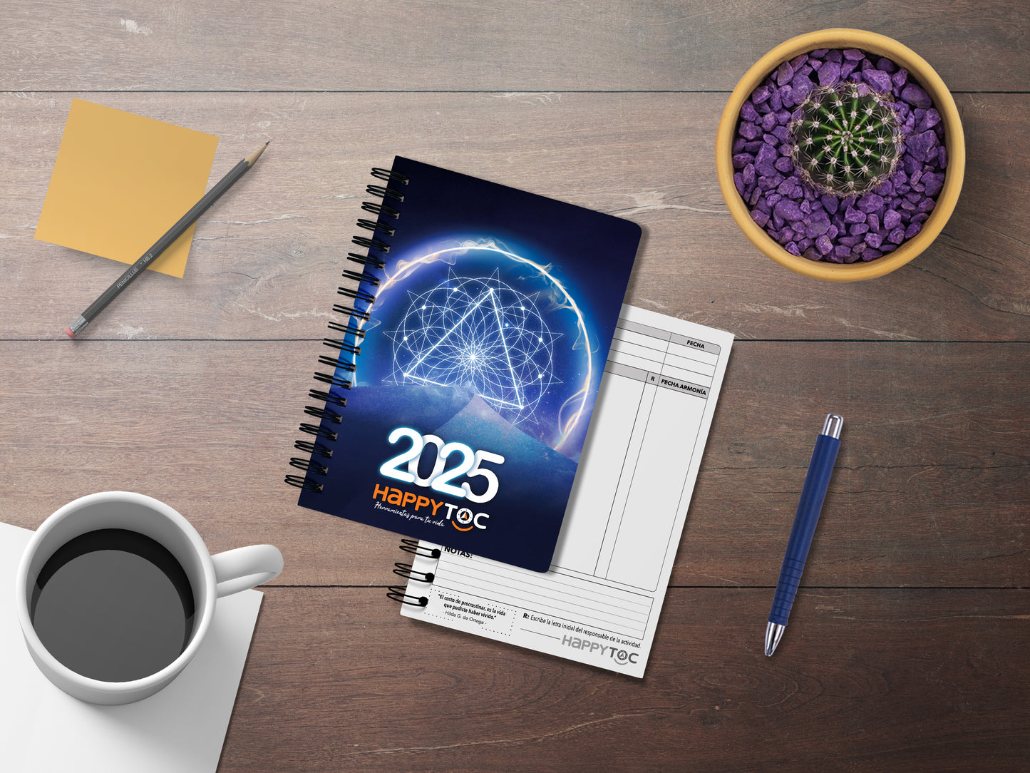 Libreta de Pendientes HappyToc 2025 - Diseño Amanecer
