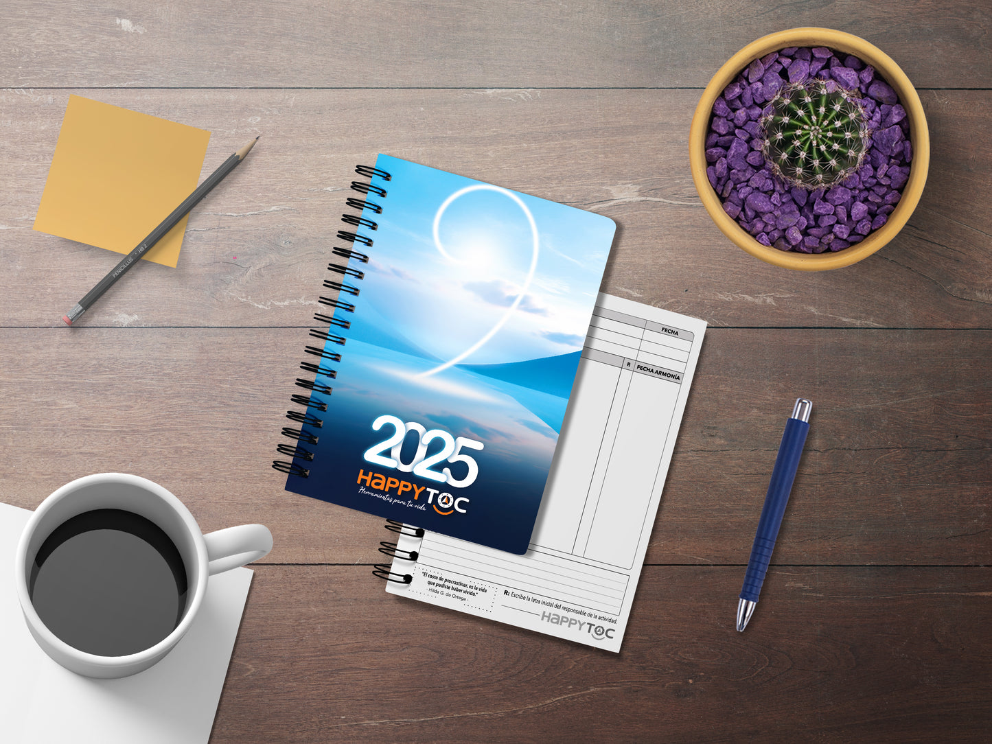 Libreta de Pendientes HappyToc 2025 - Diseño Reflejo